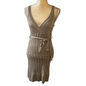 MNG Mango Gold Knit Dress Size S100